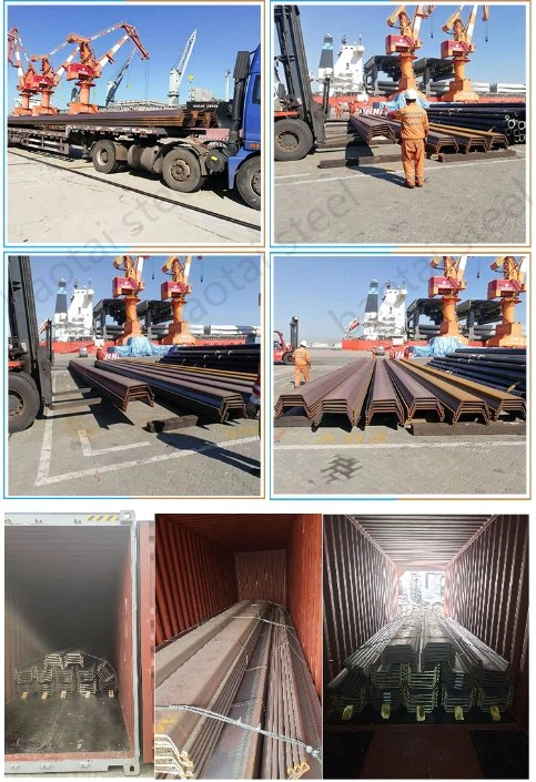 Hot Rolled Type 2 Sy295 Sy390 Steel Profile U 400*100*10.5mm Type 2 Type 3 Hot Rolled Steel Sheet Pile Z U Type Sheet Pile Hot Rolled Steel Sheet Pile