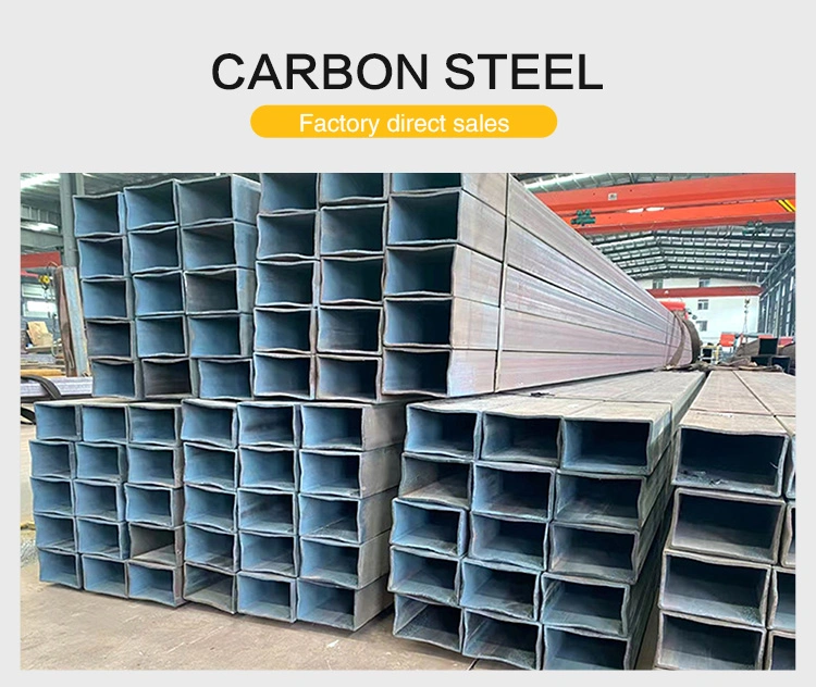 Hot Sale Customized ASTM A53 A36 A106 Sch40 Q195/Q235 Shs Rhs JIS DIN En Sharp Edges Hollow Section Steel Tube Carbon Black Square and Rectangular Steel Tubes